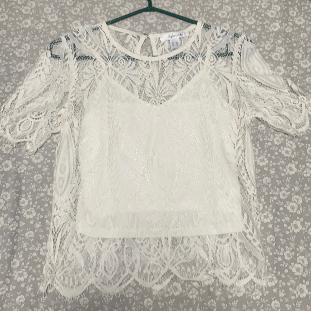 Lace White Top